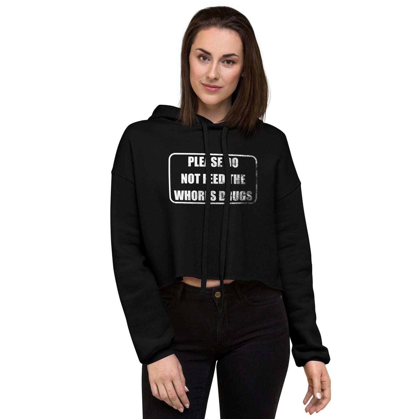 "Please Do Not" Crop-top Hoodie