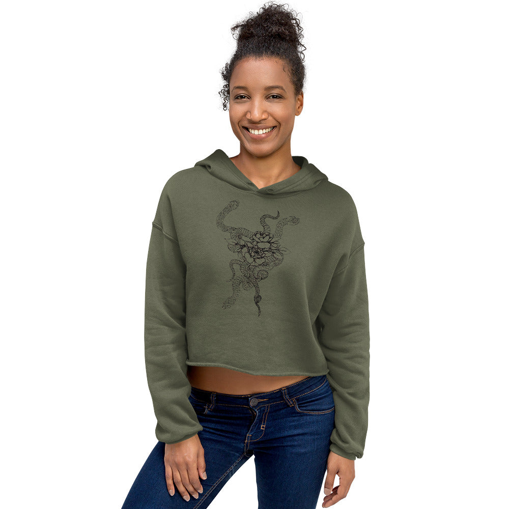 "Triple Threat" Crop-top Hoodie