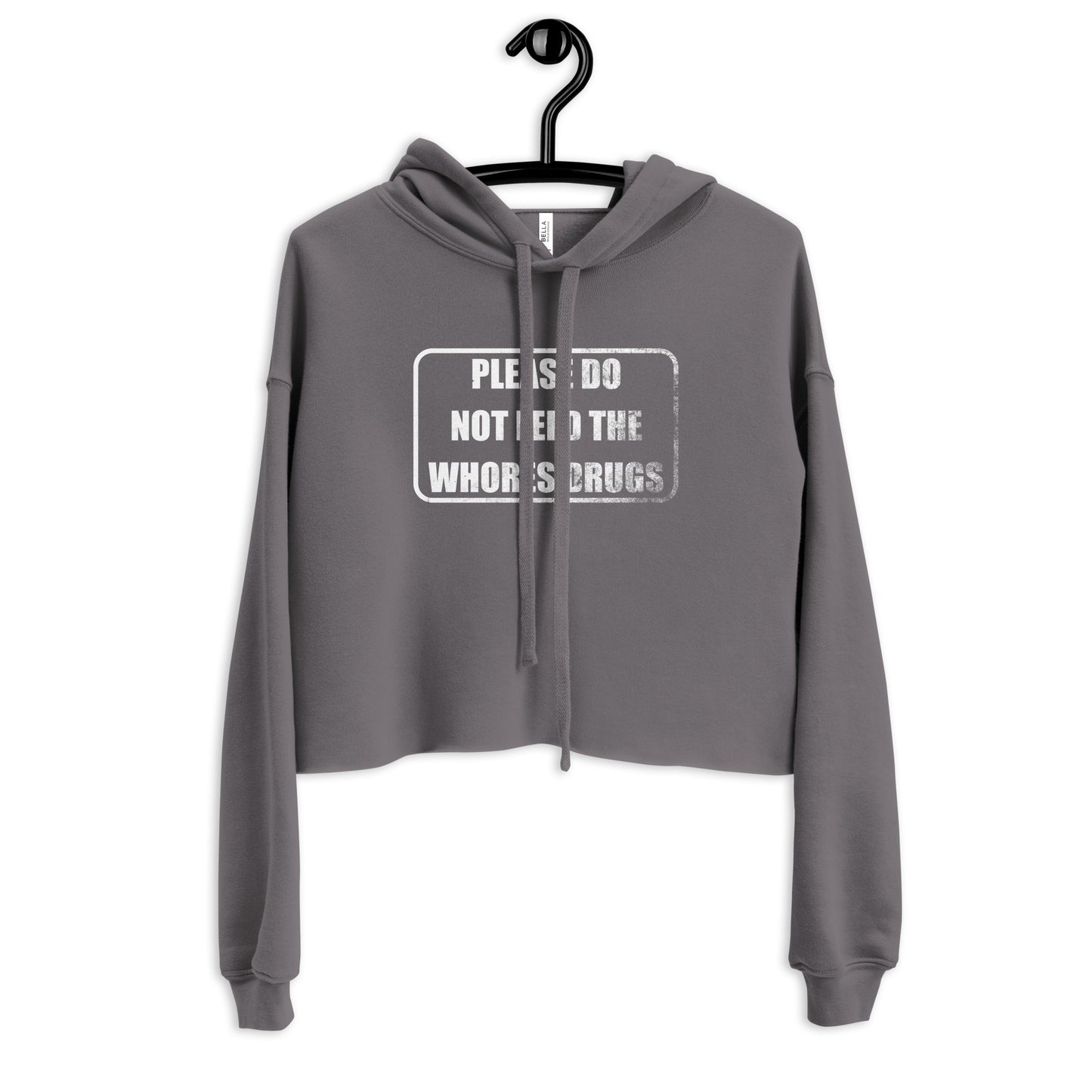 "Please Do Not" Crop-top Hoodie